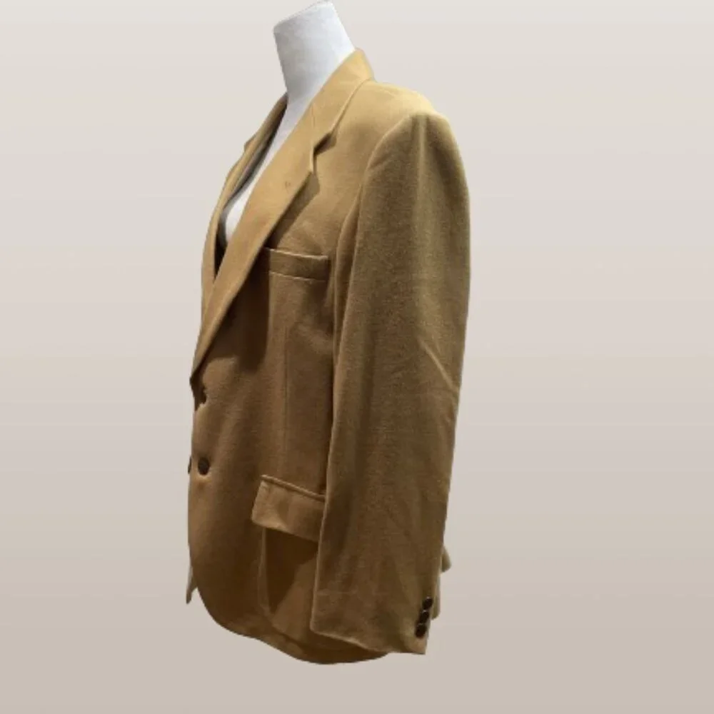 Woff by Farah Vintage Mens Wool Camel Sport Blazer Jacket Size 42R